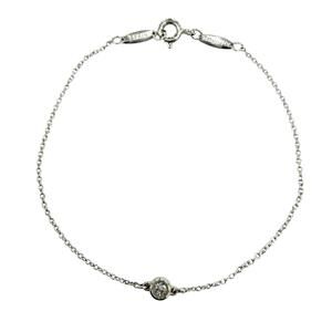TIFFANY Silver Diamond Charm Bracelet